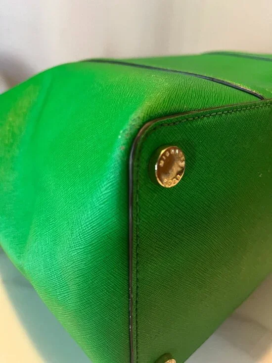 Michael Kors Large Saffiano Leather Palm Green Tote - Picture 7 of 13